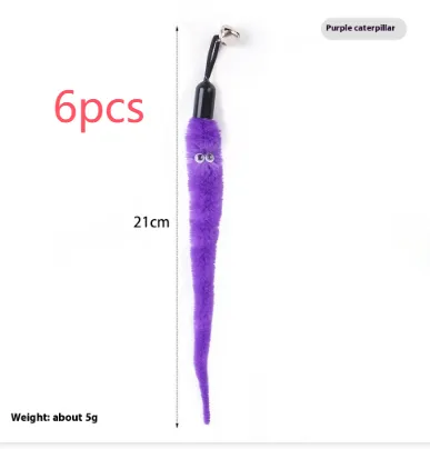 Three section telescopic cat stick Purple 6Pcs - Shop at LoveMi