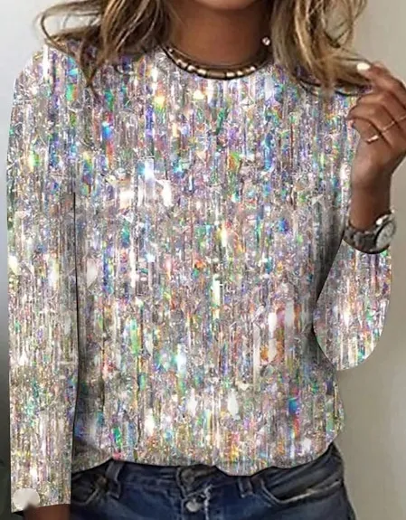 New Women's Long Sleeve Slim fit T shirt With Round Neck 5 Style - Shop at LoveMi