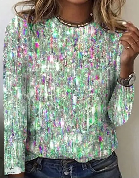 New Women's Long Sleeve Slim fit T shirt With Round Neck 1 Style L - Shop at LoveMi
