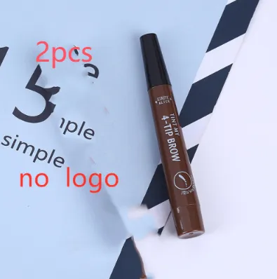 Liquid water eyebrow pencil - Dark Brown No Logo 2Pcs