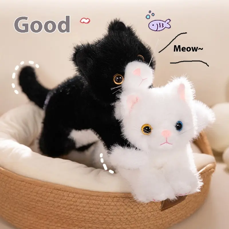 Simulation Cat Lying Style Doll Cute Plush Toy Ragdoll Home Ornaments