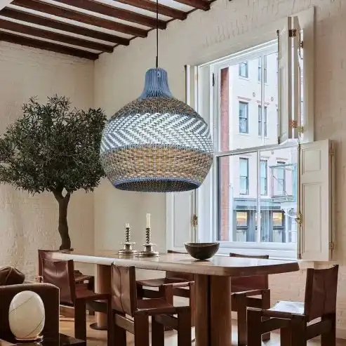 Hotel Restaurant Bamboo Lamp Corridor Handmade