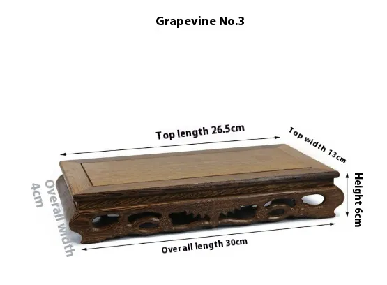 The Base Of The Wooden Carved Buddha Statue Is Set Up Grapevine No. 3 - Shop at LoveMi