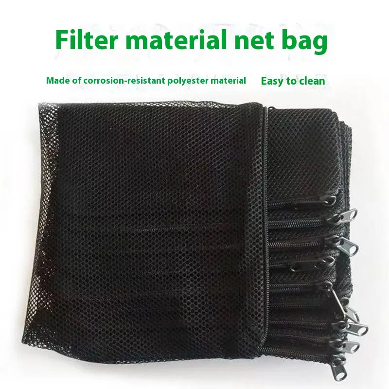 Fish Tank Filter Material Net Pocket Activated Carbon Polyester - Black