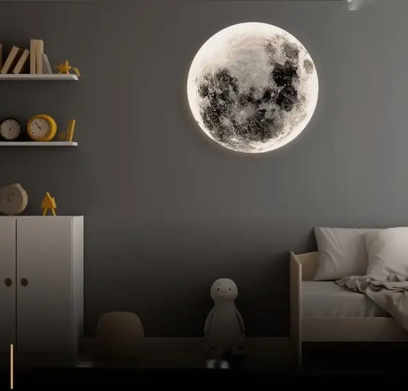 Lunar Sandstone Texture Painting Entrance Painting 3D Stereo Lamp