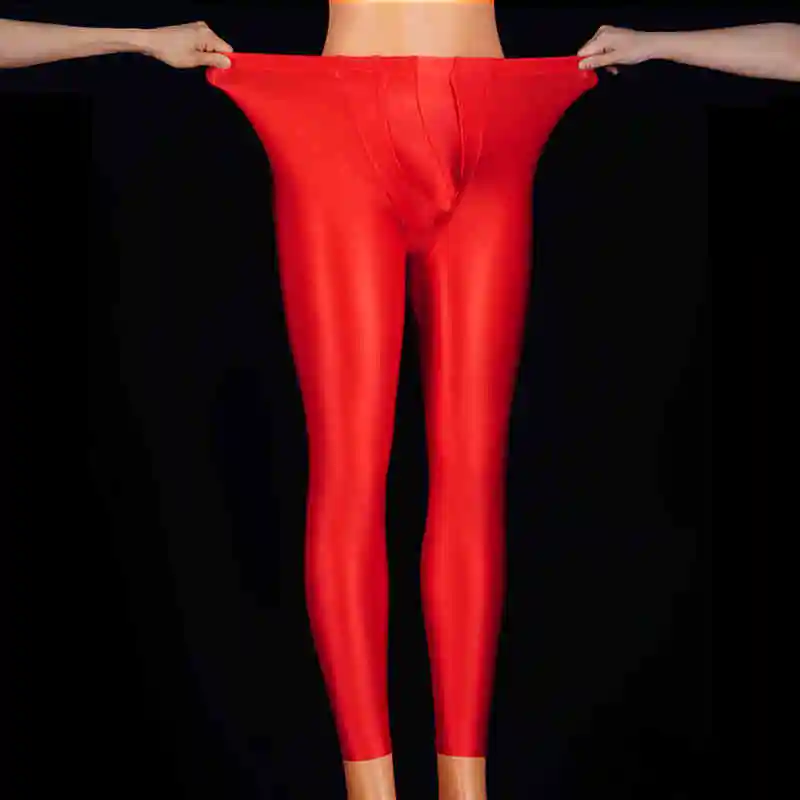 Shiny Sexy Men's Leggings Slim Fit Free Plus Size