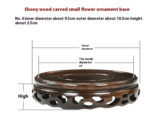 Solid Wood Teapot Stand Tea Set Rack Teapot Holder No. 6 Ebony Carving - Shop at LoveMi