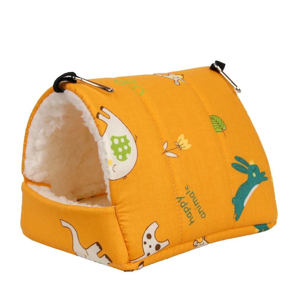 Parrot Cotton Pet Nest Warm Winter Thickened - Yellow Giraffe