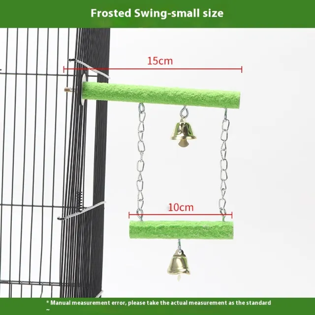 Parrot Solid Wood Stand Rod Swing Grinding Claw Toy Frosted Small Size - Shop at LoveMi