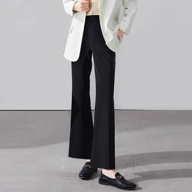 Plus Size Maternity Pants Spring And Autumn Outerwear Bootleg Pants Black - Shop at LoveMi
