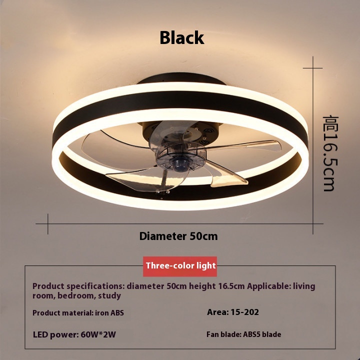 Bedroom Living Room Invisible LED Ceiling Ceiling Fan Lights - Image 10