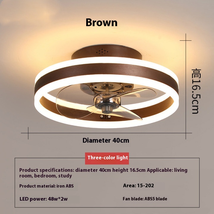 Bedroom Living Room Invisible LED Ceiling Ceiling Fan Lights - Image 11