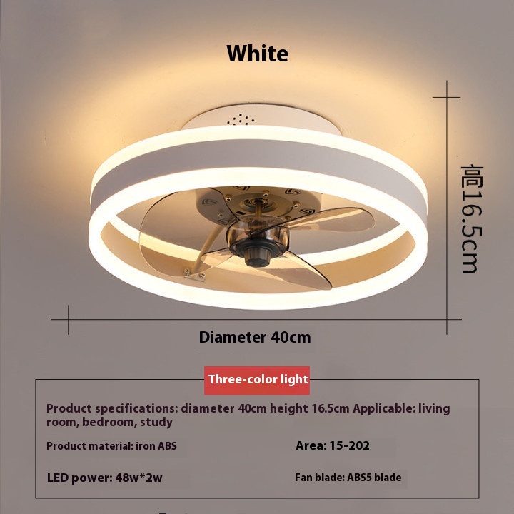 Bedroom Living Room Invisible LED Ceiling Ceiling Fan Lights - Image 9