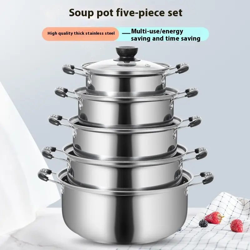 Stainless Steel Thickened Household Dual-sided Stockpot