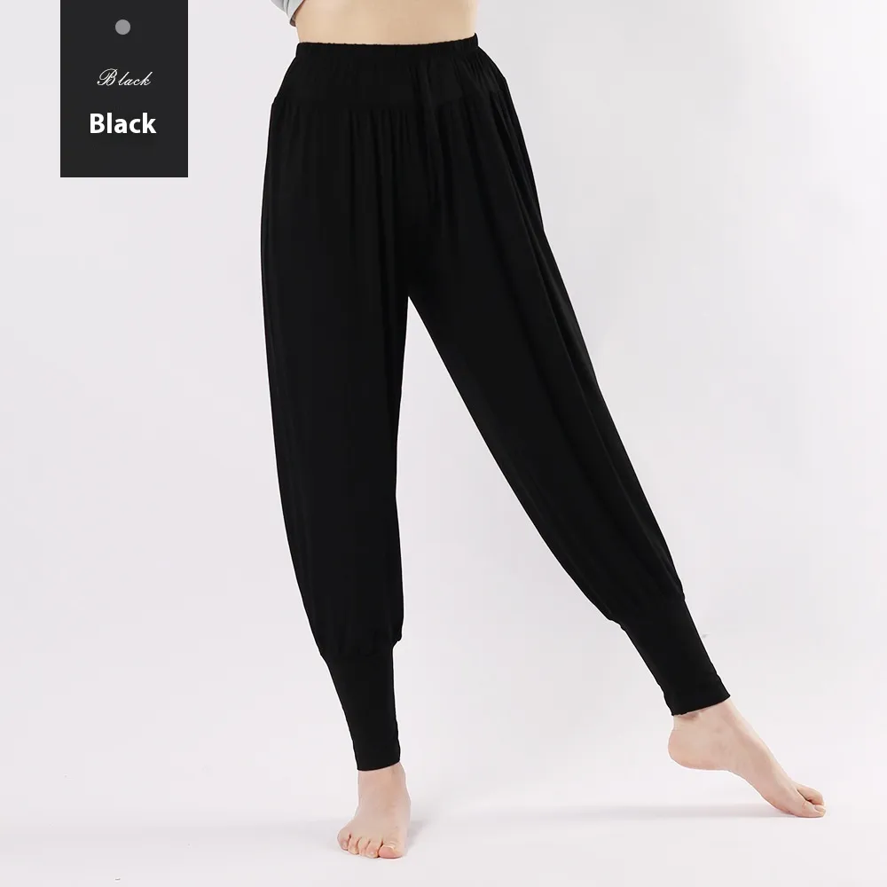 Modal Lantern Dance Pants Female - Black