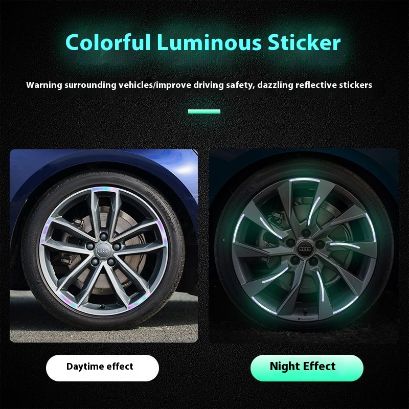 Warning Stickers Rainbow Luminous Decorative Car Sticker Supplies - Image 5