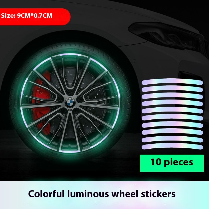 Warning Stickers Rainbow Luminous Decorative Car Sticker Supplies - Image 3