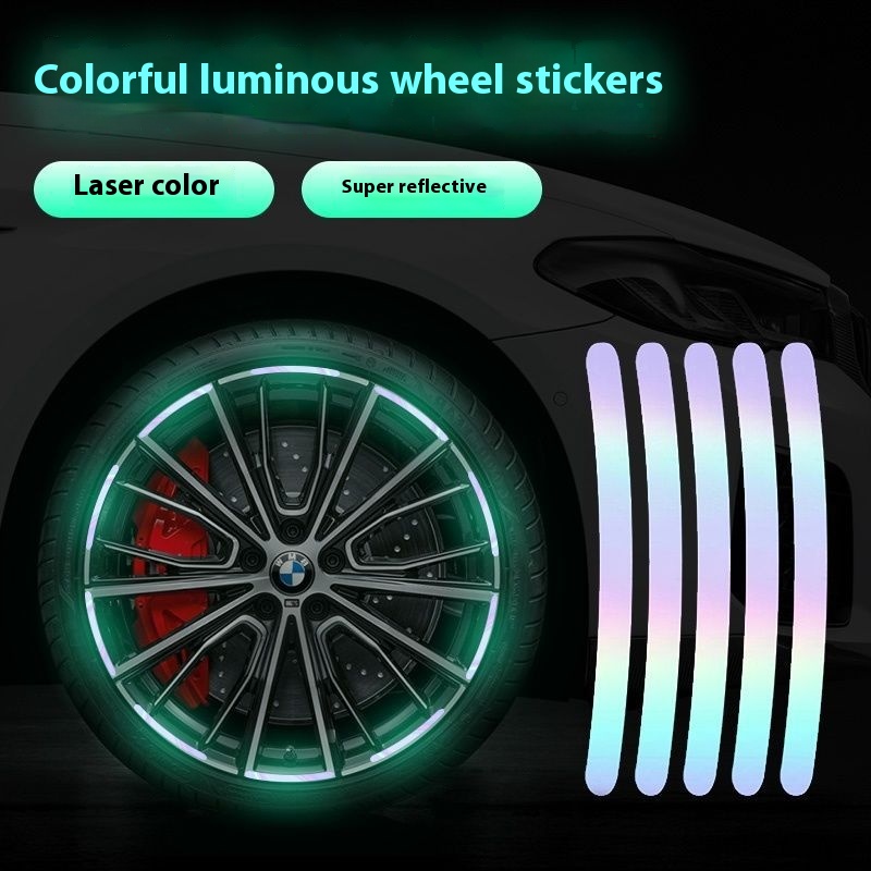 Warning Stickers Rainbow Luminous Decorative Car Sticker Supplies - Image 8