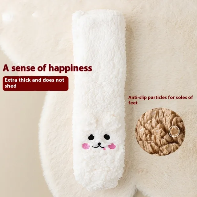 Winter Floor Socks Velvet Thicken Warm Coral Velvet Cute Socks Japanese style Home Footwear Non slip Socks New Year Gifts Winter Gadgets No 7 Color - Shop at LoveMi