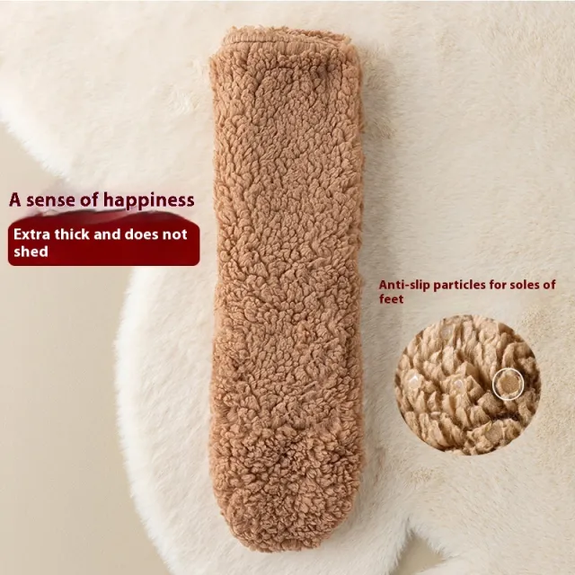Winter Floor Socks Velvet Thicken Warm Coral Velvet Cute Socks Japanese style Home Footwear Non slip Socks New Year Gifts Winter Gadgets Solid Co... Solid Color No Pattern 3 - Shop at LoveMi