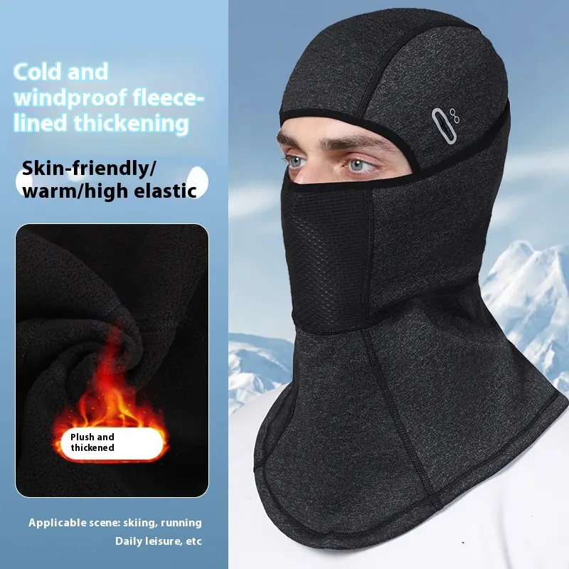 Outdoor Cycling Warm Double Layer Fleece-lined Thick Windproof Ski