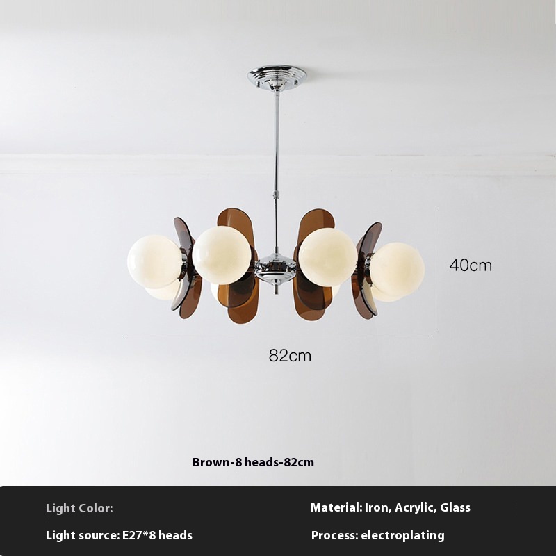 Retro Dining Room Chandelier Living Room Bedroom Eye Protection Chandelier - Image 7