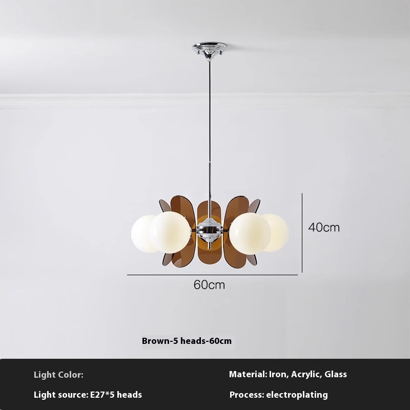 Retro Dining Room Chandelier Living Room Bedroom Eye Protection Chandelier - Image 10