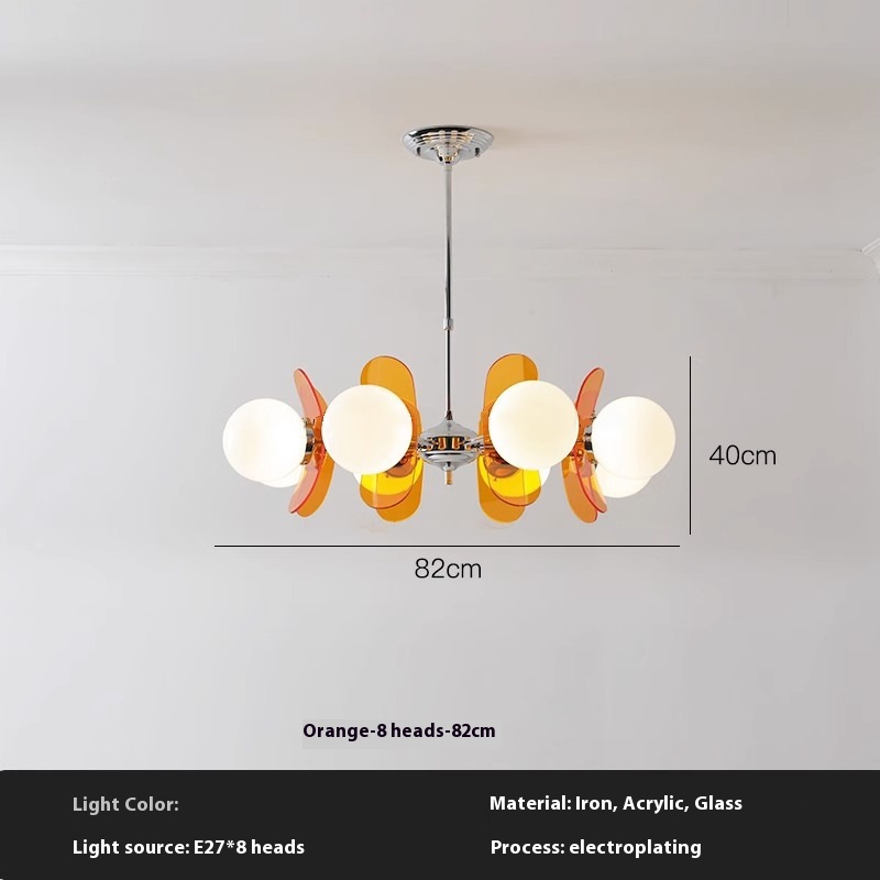 Retro Dining Room Chandelier Living Room Bedroom Eye Protection Chandelier - Image 6