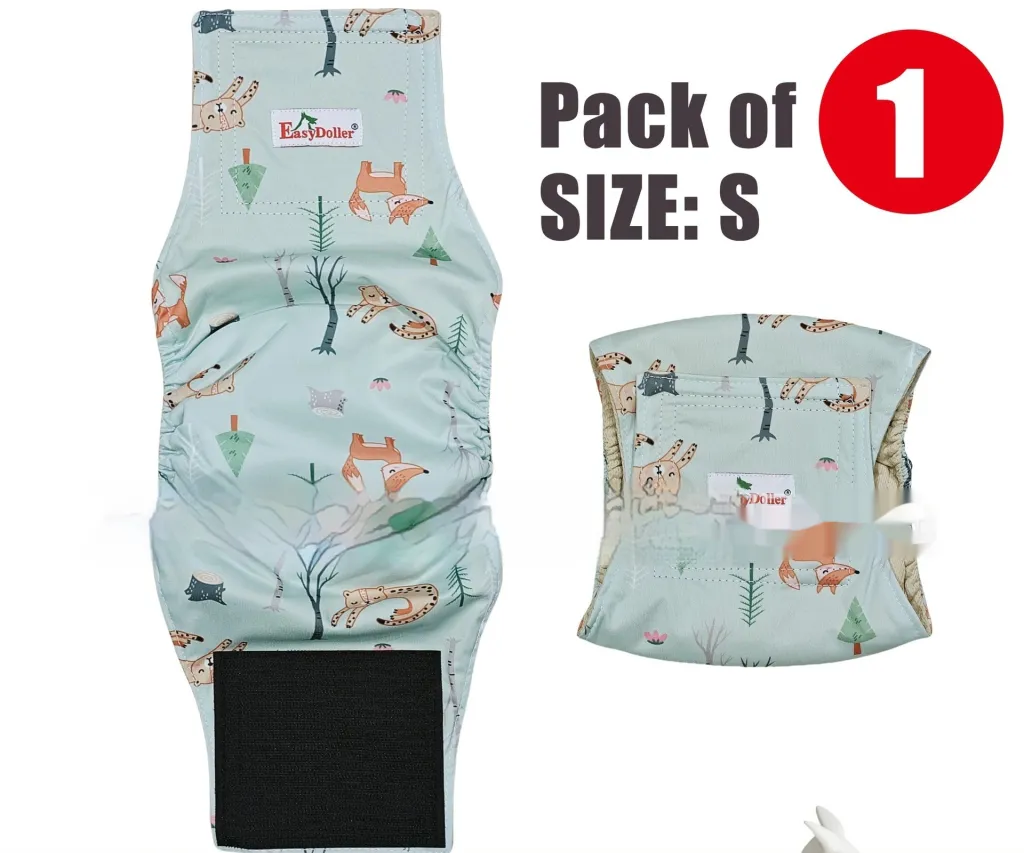 Pet Washable Physiological Dog Diaper Pants - Grass Green