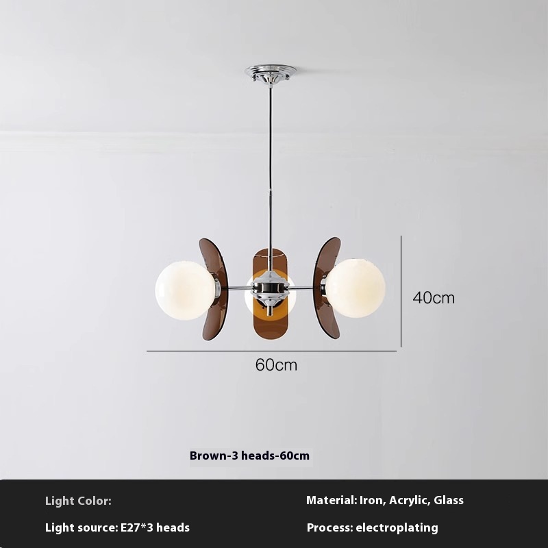 Retro Dining Room Chandelier Living Room Bedroom Eye Protection Chandelier - Image 2