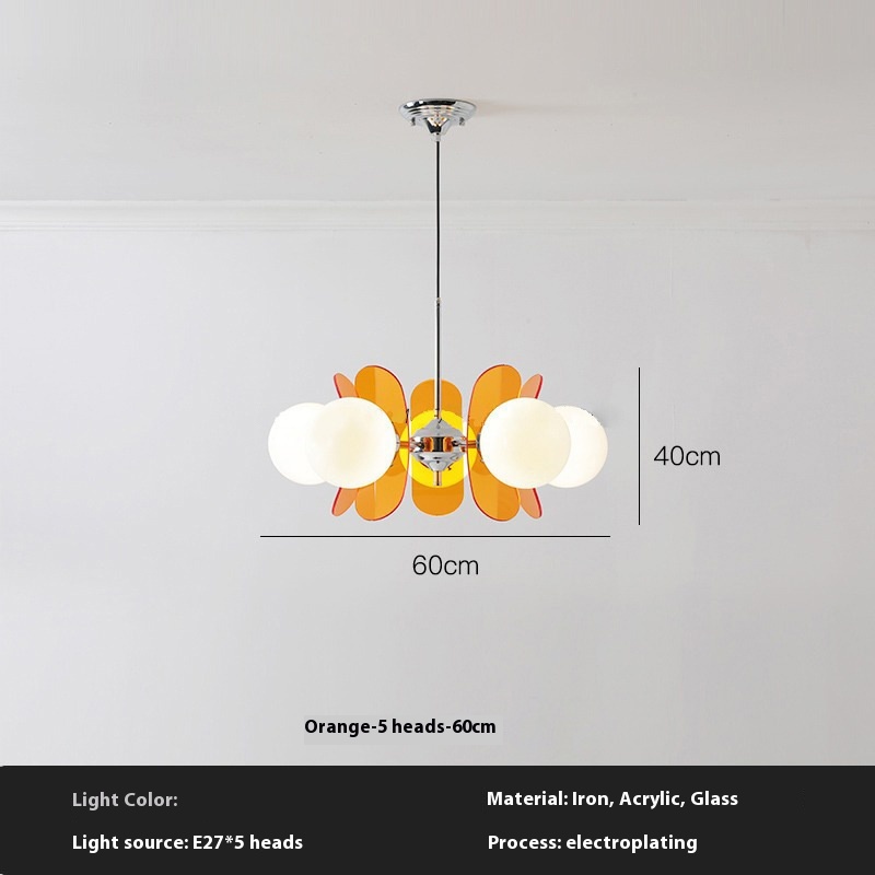 Retro Dining Room Chandelier Living Room Bedroom Eye Protection Chandelier - Image 12
