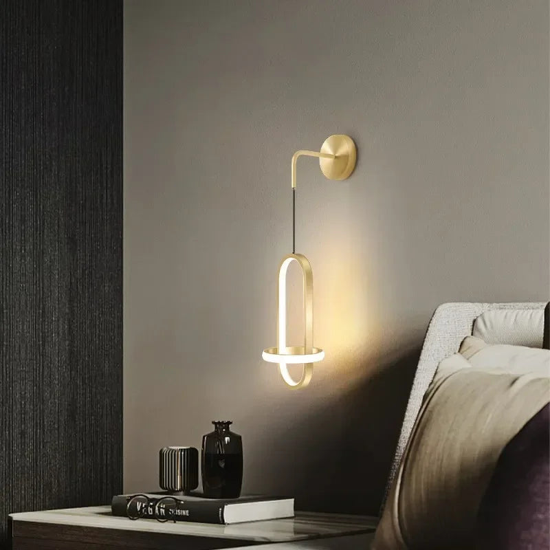 Nordic Light Luxury Wall Background Wall Bedroom Bedside Lamp - Image 3