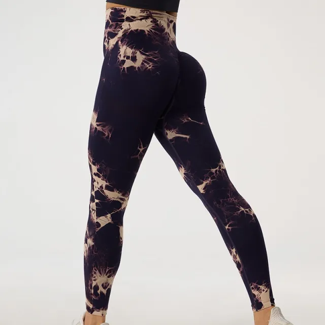 High Waist Women's Running Sports Tight Trousers Dark Purple - Shop at LoveMi