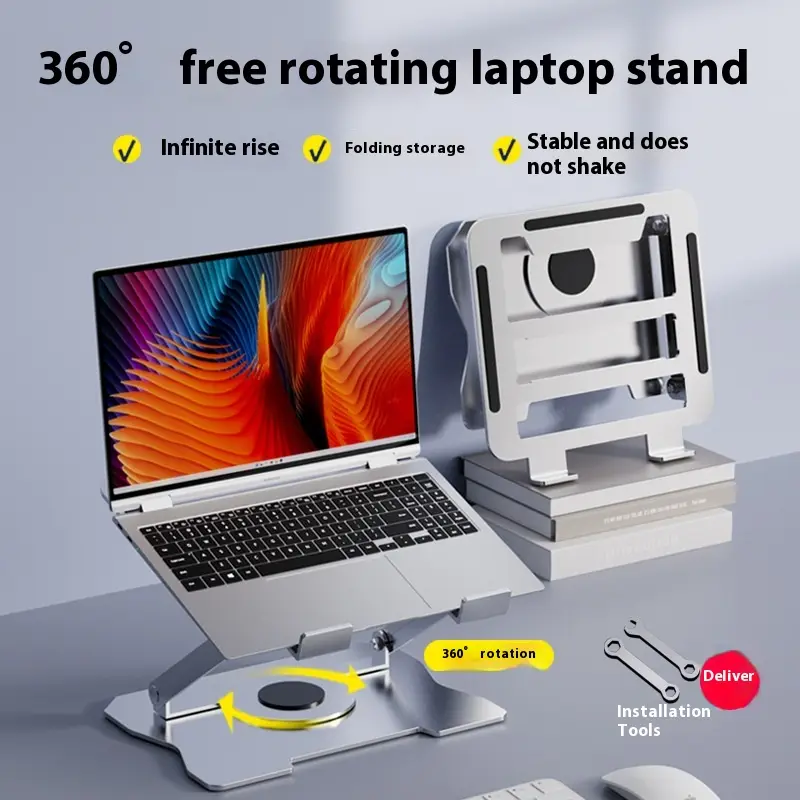 Solid Color Notebook Rotatable Alloy Bracket