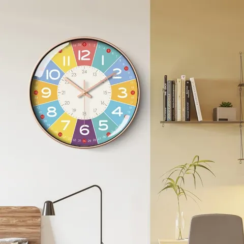 Early Education Cartoon Mute Children's Time Management Quartz Home