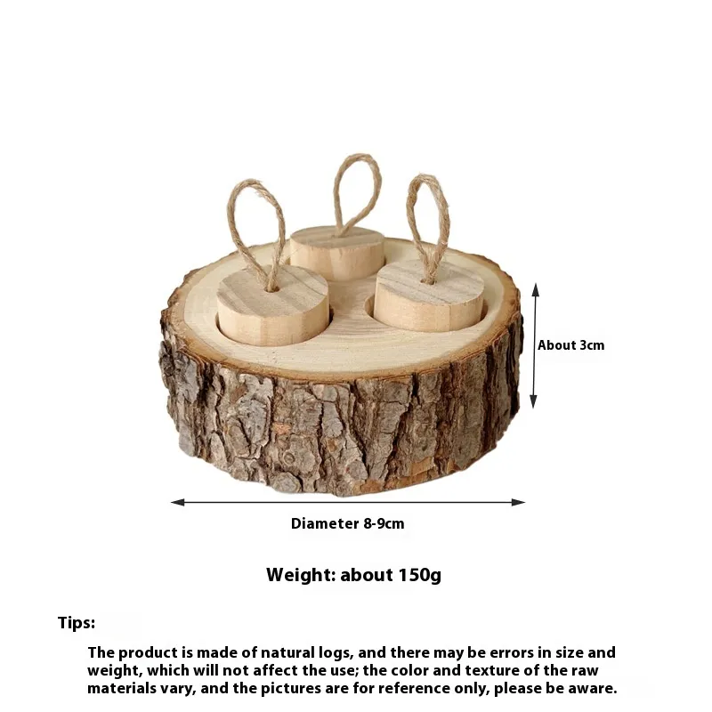 Wooden Pet Foraging Snack Box Rabbit Guinea Pig Molar Educational Toys Landscaping Supplies - Primary Color Wooden Lid Type