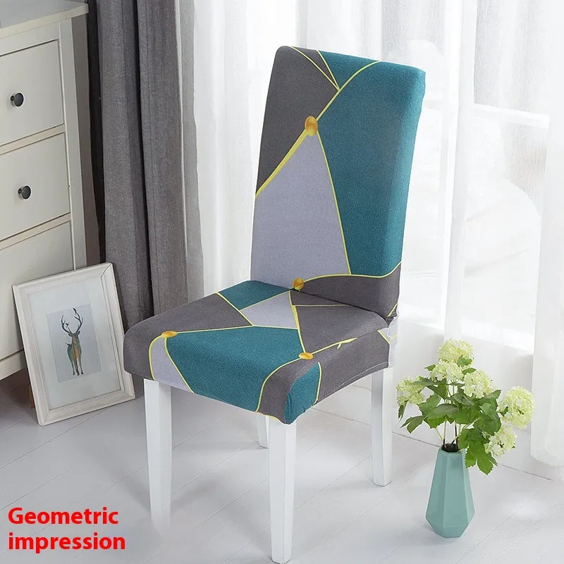 Universal Chair Cover Office Computer Seat Cover - Geometric Impression