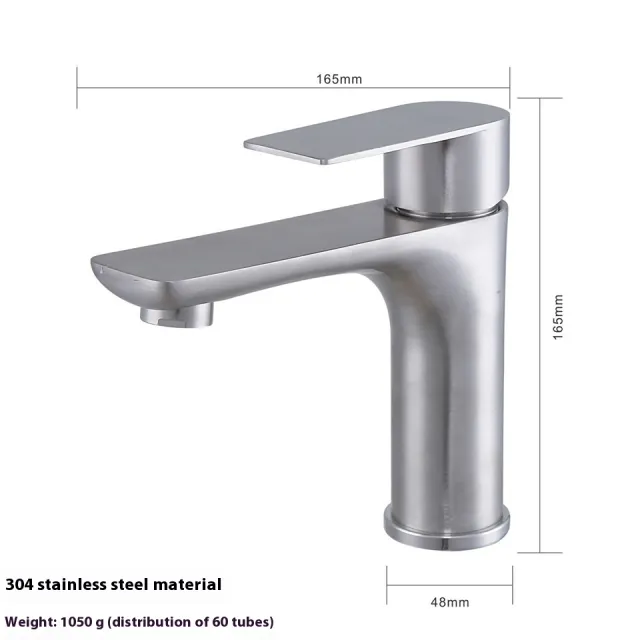 Stainless Steel Faucet Hot And Cold Basin Faucet Bathroom Hand Washing Washbasin White - Shop at LoveMi