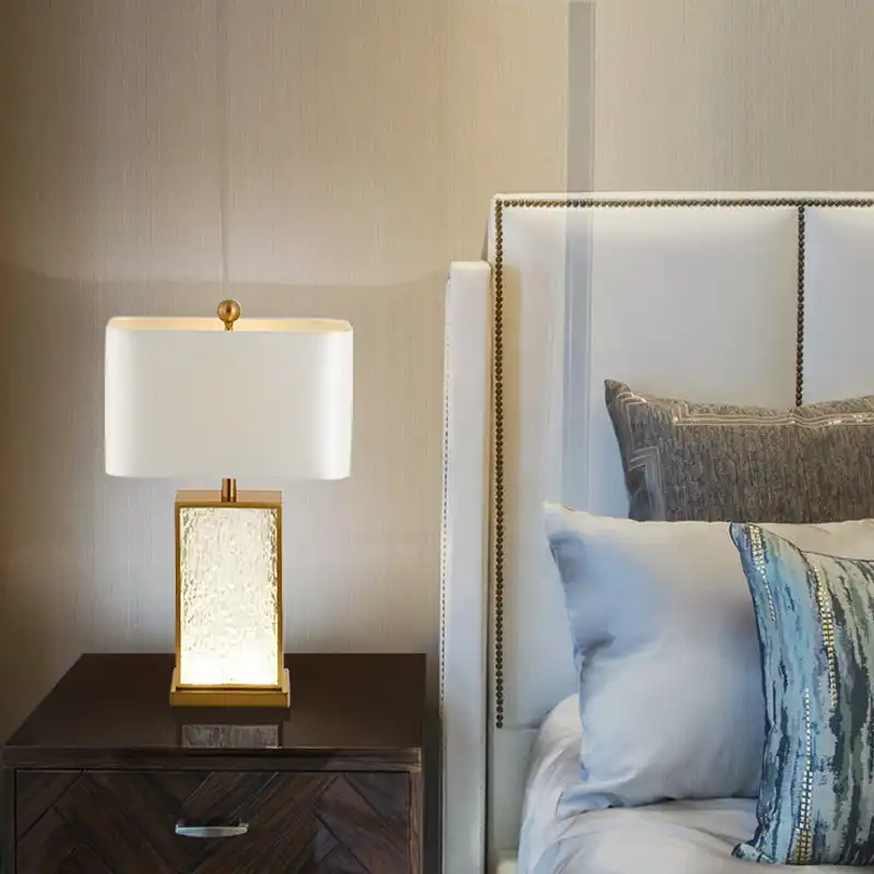 Bedroom Bedside Lamp Crystal Glass Artistic