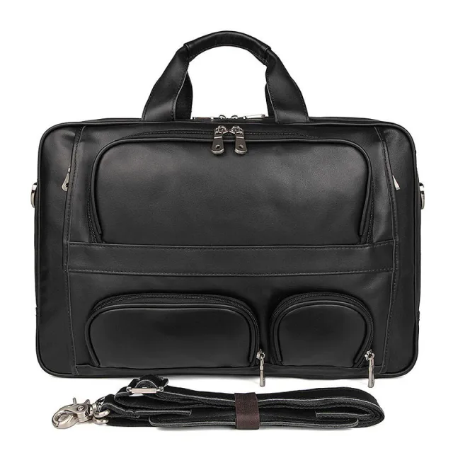 Men's Fashion Personalized Retro Handbag Black - Shop at LoveMi