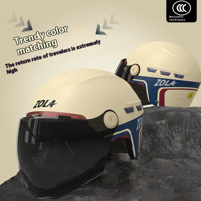 Paint Electric Car Summer Sun Protection Helmet