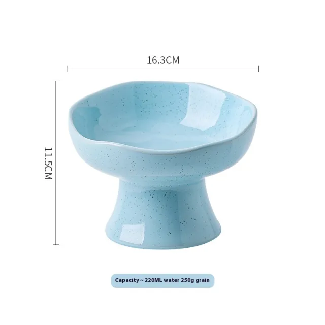 Anti tumble Large Diameter Ceramic Pet Bowl A Sky Blue - Shop at LoveMi
