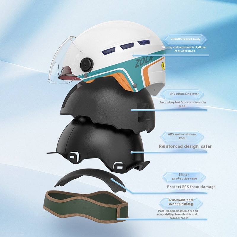 Paint Electric Car Summer Sun Protection Helmet