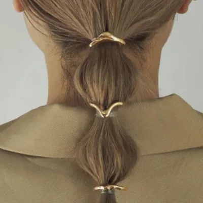Metal Retro Hairpin Ponytail Clip Women's