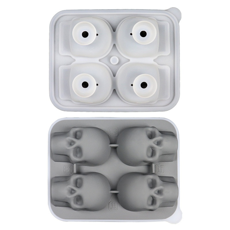 High Temperature Resistant Skull Silicone Ice Cube Mold