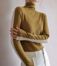 Thread Contrast Colour Fit Long Sleeve Front And Back Wearable Base Clothing - Apricot - View 1