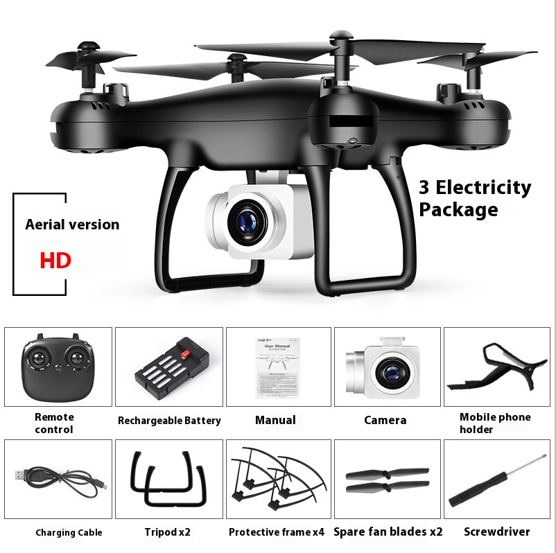 Cross-Border Drone Remote Control HD 4k Dual Lens Camera Long Endurance Helicopt-image