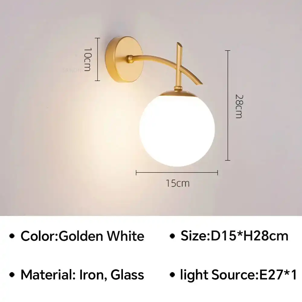 Bedroom Bedside Lamp Living Room Wall Light Bulb