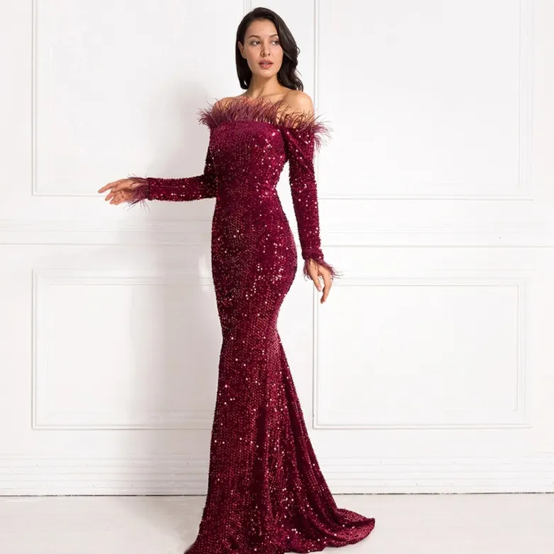 Off-the-shoulder Fishtail Party Formal Dress