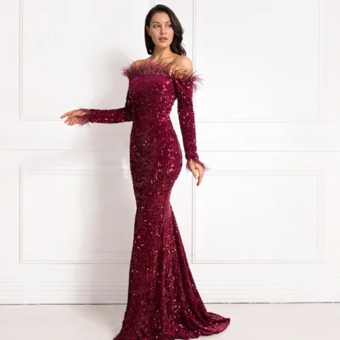 Off-the-shoulder Fishtail Party Formal Dress